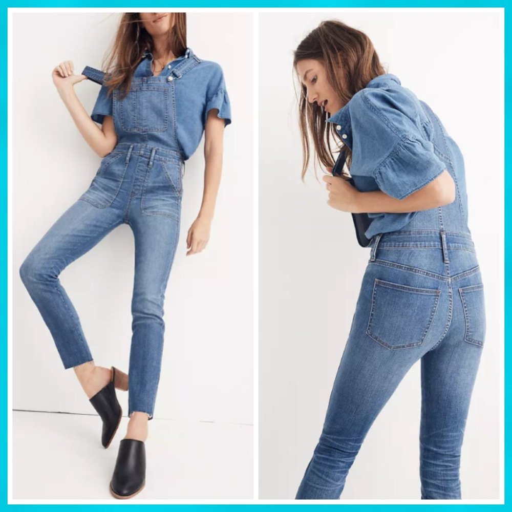 Madewell Skinny Overalls in Kemp Wash